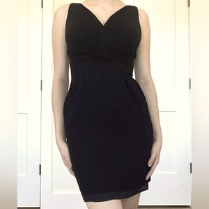 Vintage 1950s-1960s black cocktail dress